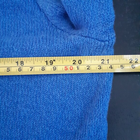 GAP SZ M Azure Blue 100% Cotton Quarter Zip Sweater - Picture 8 of 14